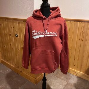 Vintage cozy Eddie Bauer logo hoodie
